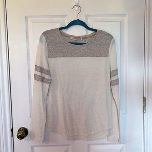 Cream long sleeve top